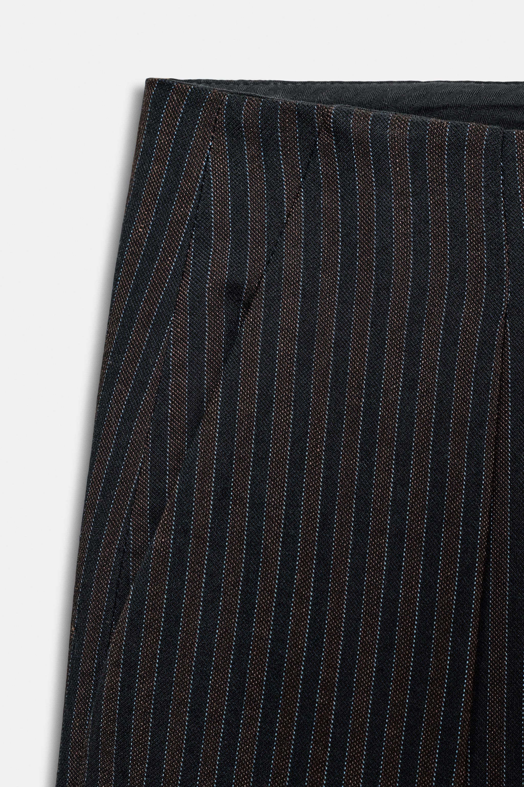 ZW COLLECTION PINSTRIPED PLEATED PANTS